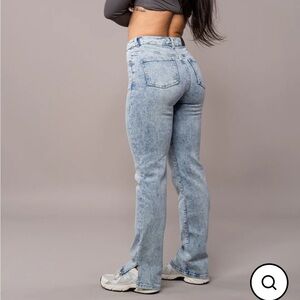 Never worn straight leg 80s blue Fitjean jeans